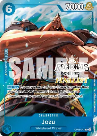 Jozu (Regionals Finalist Card Set 26-27 Vol.2) (OP08-047) [One Piece Promotion Cards] Foil One Piece Single Bandai