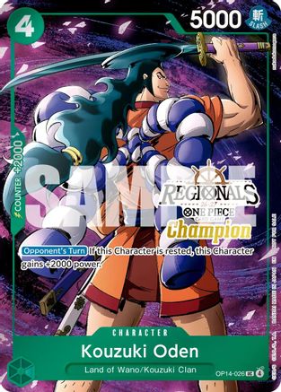 Kouzuki Oden (Regionals Champion Card Set 26-27 Vol.2) (OP14-026)  [One Piece Promotion Cards] Foil