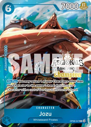 Jozu (Regionals Champion Card Set 26-27 Vol.2) (OP08-047)  [One Piece Promotion Cards] Foil
