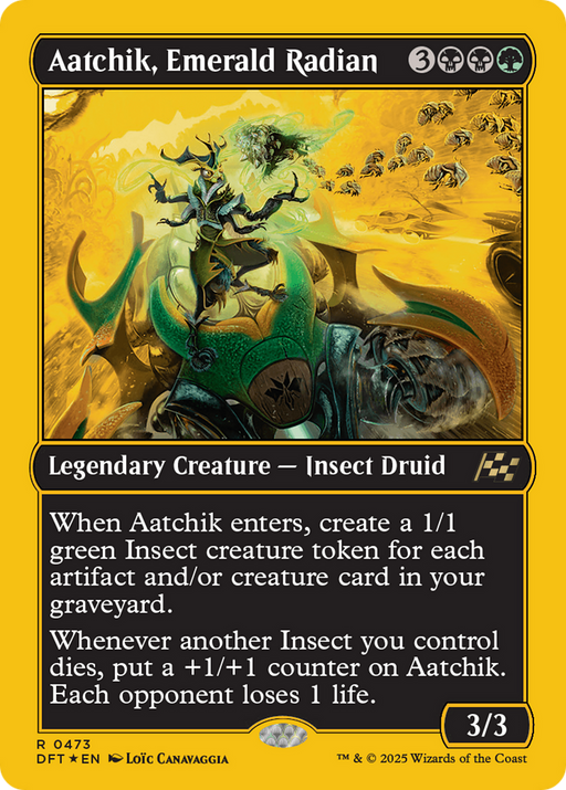 Aatchik, Emerald Radian (First-Place Foil) (DFT-473) [Aetherdrift] Foil MTG Single Wizards of the Coast