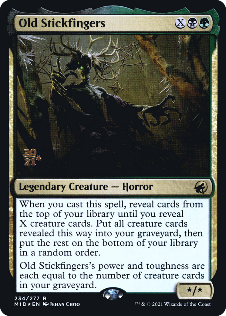 Old Stickfingers (PRE-234) [Innistrad: Midnight Hunt Promos] Foil MTG Single Wizards of the Coast