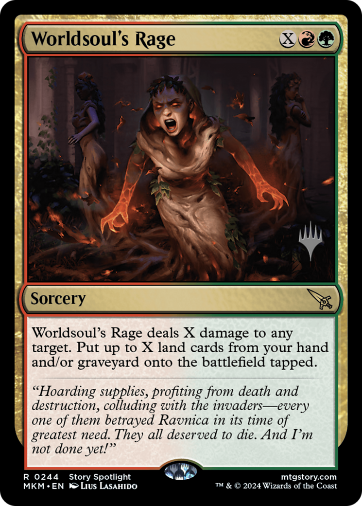 Worldsoul's Rage (PPMKM-244) [Murders at Karlov Manor Promos] Foil MTG Single Wizards of the Coast
