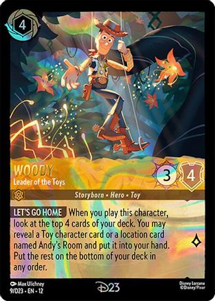 Woody - Leader of the Toys (9) [D23 Promos] Holofoil Lorcana Single Disney
