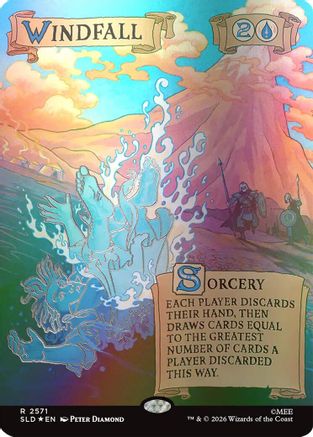 Windfall (2571) (Out Of Sight Foil) (SLD-2571) [Secret Lair] Drop Series Foil MTG Single Wizards of the Coast