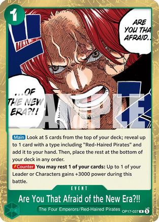 Are You That Afraid of the New Era?! (OP17-037)  [The World's Strongest Warriors] Foil