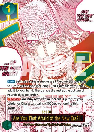 Are You That Afraid of the New Era?! (Alternate Art) (OP17-037)  [The World's Strongest Warriors] Foil