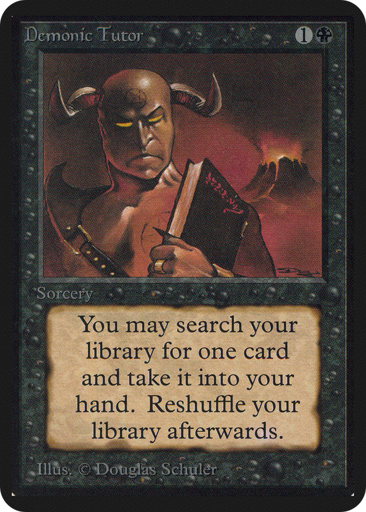 Demonic Tutor (LEA-) [Oldschool] Limited Edition Alpha MTG Single Wizards of the Coast