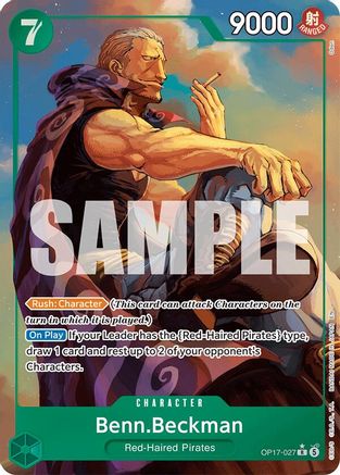 Benn.Beckman (Alternate Art) (OP17-027)  [The World's Strongest Warriors] Foil