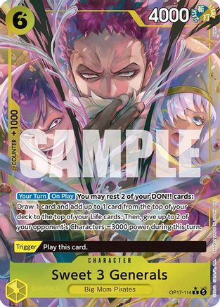 Sweet 3 Generals (Alternate Art) (OP17-114)  [The World's Strongest Warriors] Foil