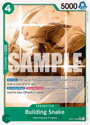 Building Snake (Pandaman Art) (OP17-025)  [The World's Strongest Warriors]