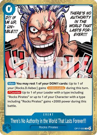 There's No Authority in the World That Lasts Forever!!! (OP17-055)  [The World's Strongest Warriors] Foil