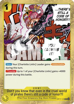 Don't you know that even in the cruel world of pirates there's still a code of honor?!! (OP17-115)  [The World's Strongest Warriors] Foil