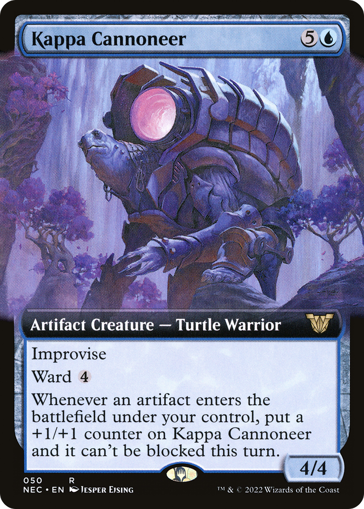 Kappa Cannoneer (NEC-050) [Neon Dynasty Commander] (Extended Art) MTG Single Wizards of the Coast
