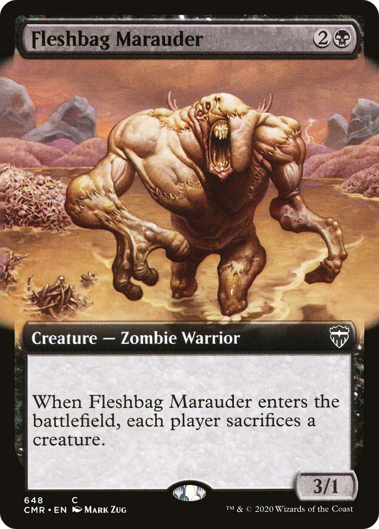 Fleshbag Marauder (CMR-648) [Commander Legends] (Extended Art) Foil MTG Single Wizards of the Coast