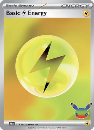 Basic Lightning Energy (30th Celebration) 12 Holofoil [MEE: Mega Evolution Energies] Pokemon Single Pokémon