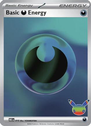 Basic Darkness Energy (30th Celebration) 15 Holofoil [MEE: Mega Evolution Energies] Pokemon Single Pokémon