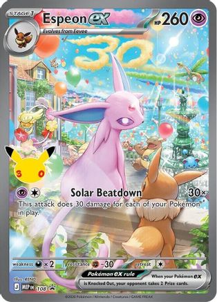 Espeon ex (30th Celebration) 108 Holofoil [ME: Mega Evolution Promo]