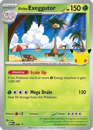 Alolan Exeggutor (30th Celebration) 94 Holofoil [ME: Mega Evolution Promo]