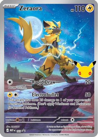 Zeraora (30th Celebration) 103 Holofoil [ME: Mega Evolution Promo]