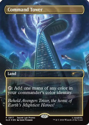 Command Tower (0917) (SLD-917) [Secret Lair] Drop Series Foil MTG Single Wizards of the Coast