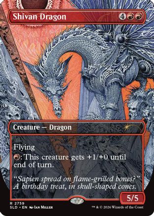 Shivan Dragon (2759) (SLD-2759) [Secret Lair] Drop Series Foil MTG Single Wizards of the Coast