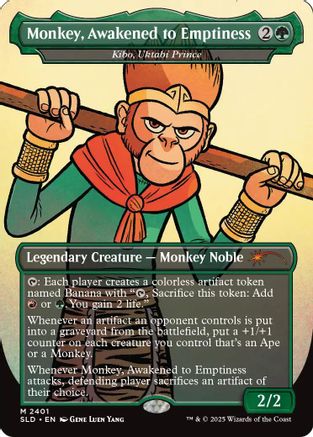 Monkey, Awakened to Emptiness - Kibo, Uktabi Prince (SLD-2401) [Secret Lair] Drop Series Foil MTG Single Wizards of the Coast