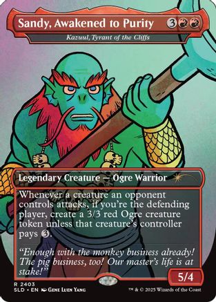 Sandy, Awakened to Purity - Kazuul, Tyrant of the Cliffs (SLD-2403) [Secret Lair] Drop Series Foil MTG Single Wizards of the Coast