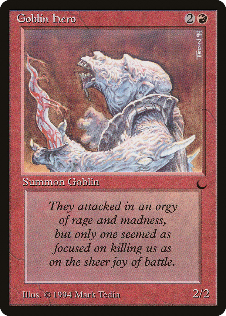 Goblin Hero (DRK-) [Oldschool] The Dark MTG Single Wizards of the Coast