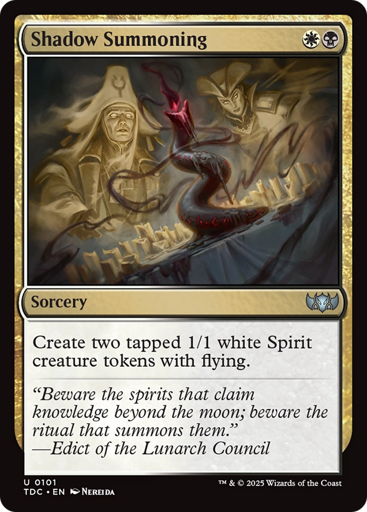 Shadow Summoning (TDC-101) [Commander: Tarkir: Dragonstorm] MTG Single Wizards of the Coast