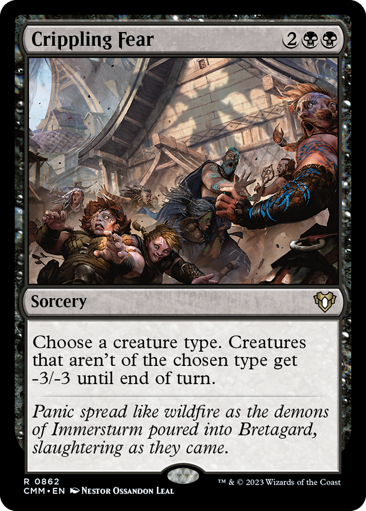 Crippling Fear (CMM-862) [Commander Masters] MTG Single Wizards of the Coast
