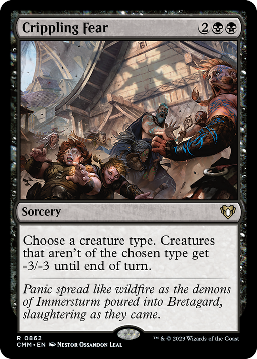 Crippling Fear (CMM-862) [Commander Masters] MTG Single Wizards of the Coast