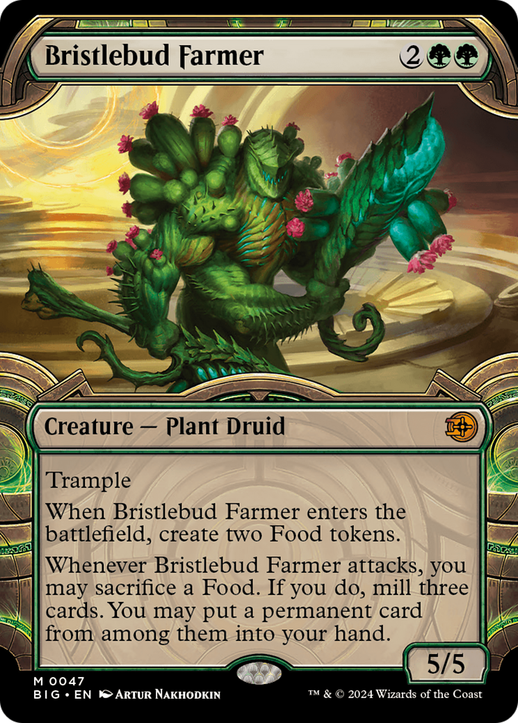 Bristlebud Farmer (BIG-047) [The Big Score] (Showcase) Foil MTG Single Wizards of the Coast
