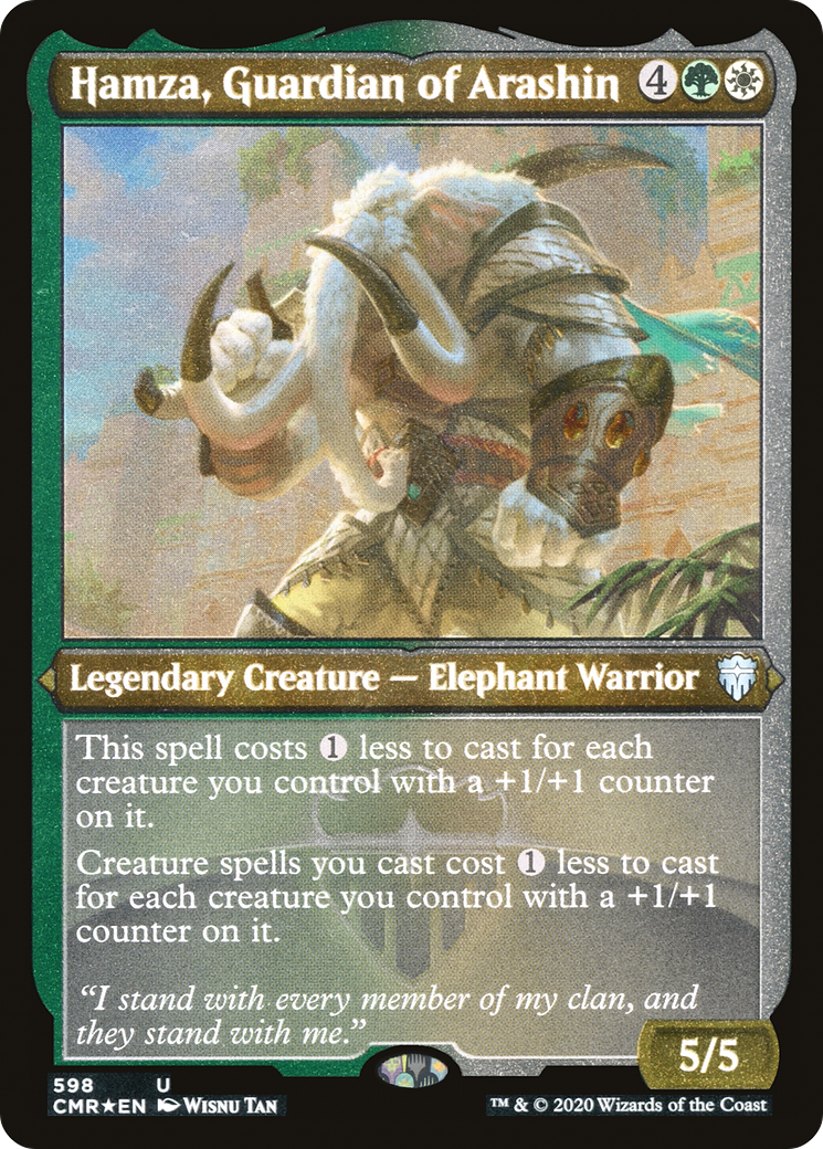Hamza, Guardian of Arashin (Foil Etched) (CMR-598) [Commander Legends] Foil MTG Single Wizards of the Coast