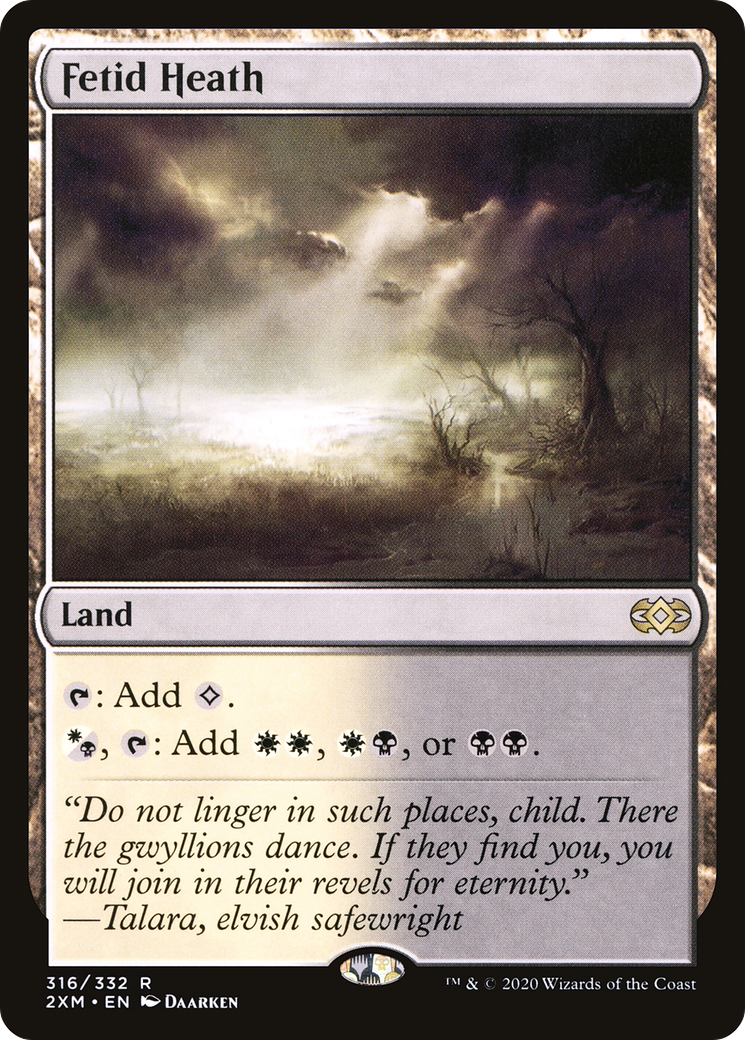 Fetid Heath (2XM-316) [Double Masters] Foil MTG Single Wizards of the Coast