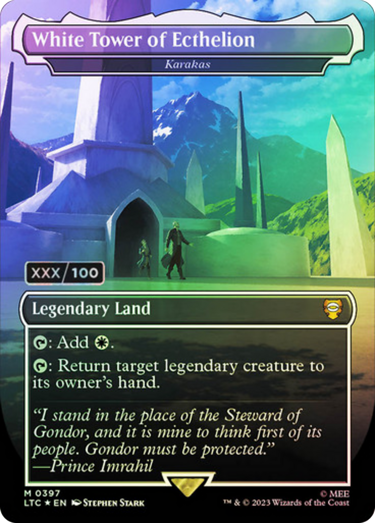 Karakas (LTC-397Z) [Tales of Middle-earth Commander] (Borderless) Foil MTG Single Wizards of the Coast