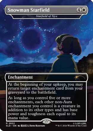 Snowman Starfield - Starfield of Nyx (SLD-2822) [Secret Lair] Drop Series Foil MTG Single Wizards of the Coast