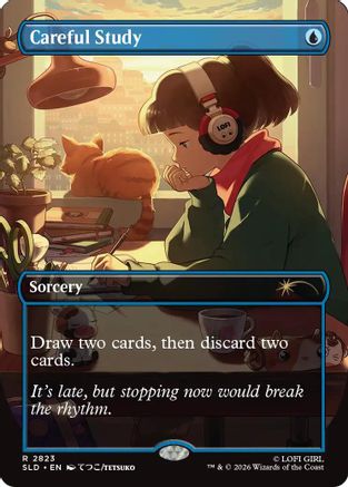 Careful Study (2823) (SLD-2823) [Secret Lair] Drop Series MTG Single Wizards of the Coast