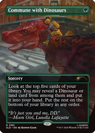 Commune with Dinosaurs (SLD-2581) [Secret Lair] Drop Series MTG Single Wizards of the Coast