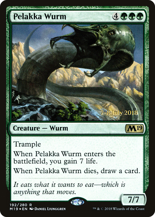 Pelakka Wurm (PRE-192) [Core Set 2019 Promos] Foil MTG Single Wizards of the Coast