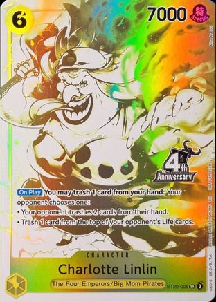 Charlotte Linlin (4th Anniversary Treasure Campaign Pack) (ST20-005) [One Piece Promotion Cards] Foil One Piece Single Bandai