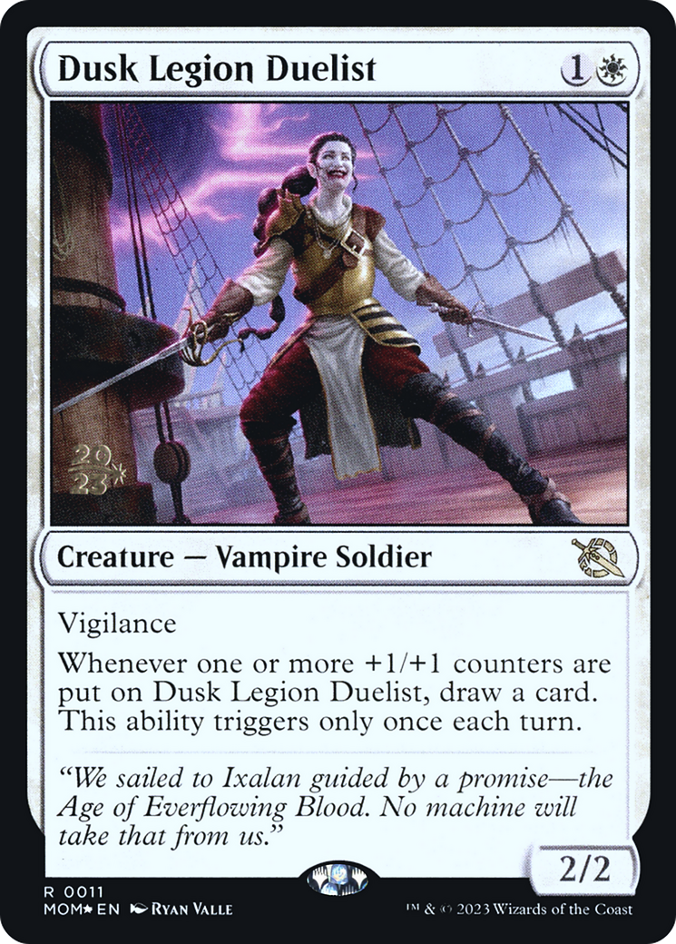 Dusk Legion Duelist (PRE-011) [March of the Machine Promos] Foil MTG Single Wizards of the Coast
