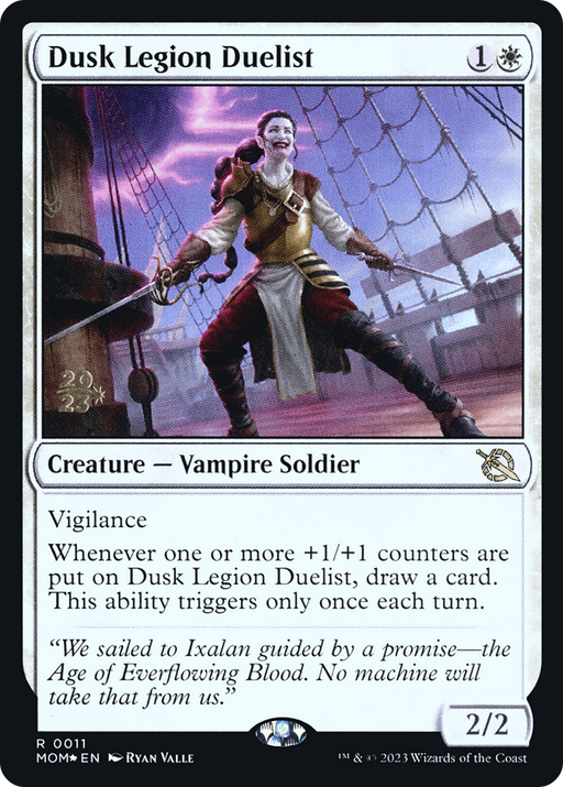 Dusk Legion Duelist (PRE-011) [March of the Machine Promos] Foil MTG Single Wizards of the Coast