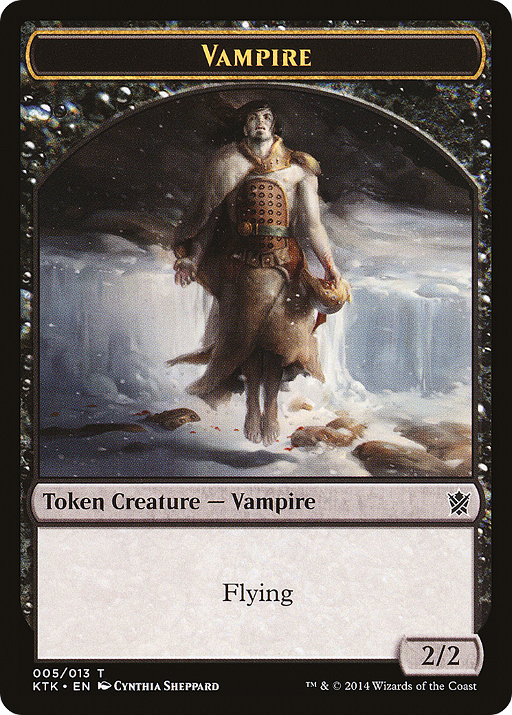 Vampire Token (KTK-005) [Tokens] Khans of Tarkir Tokens MTG Single Wizards of the Coast