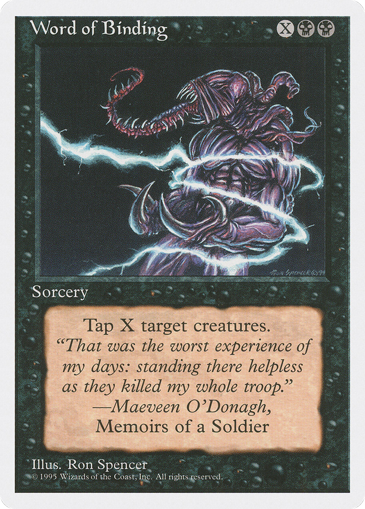 Word of Binding (4ED-172) [Fourth Edition] MTG Single Wizards of the Coast