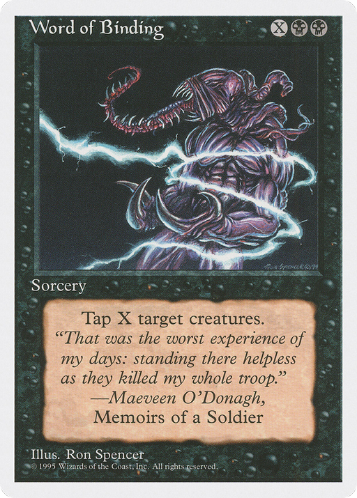 Word of Binding (4ED-172) [Fourth Edition] MTG Single Wizards of the Coast