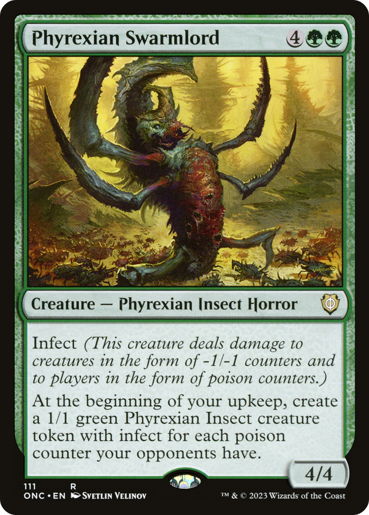 Phyrexian Swarmlord (ONC-111) [Phyrexia: All Will Be One Commander] MTG Single Wizards of the Coast