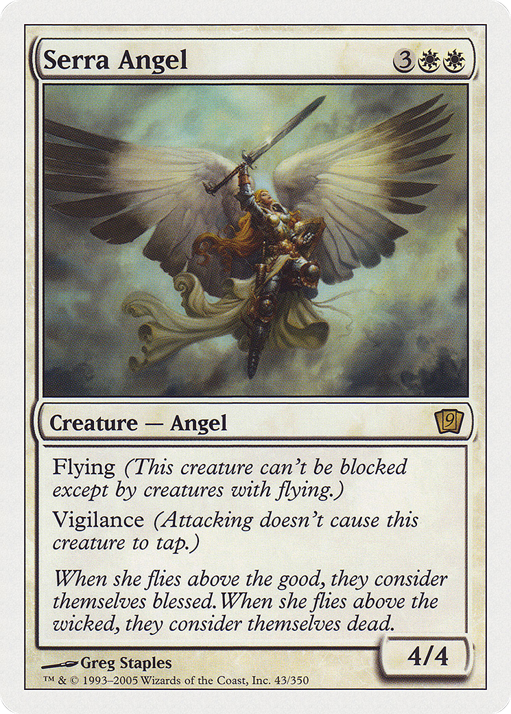Serra Angel (9ED-) [9th Edition] MTG Single Wizards of the Coast