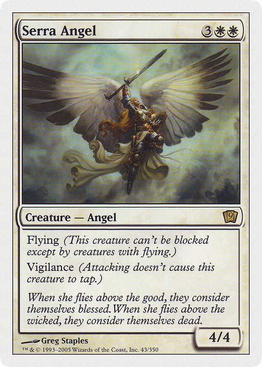 Serra Angel (9ED-) [9th Edition] MTG Single Wizards of the Coast