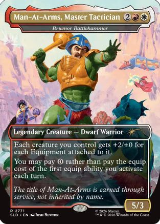 Man-At-Arms, Master Tactician - Bruenor Battlehammer (SLD-2771) [Secret Lair Drop Series] Foil MTG Single Wizards of the Coast