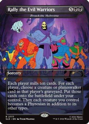 Rally the Evil Warriors - Breach the Multiverse (SLD-2777) [Secret Lair Drop Series] Foil MTG Single Wizards of the Coast